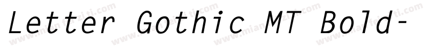 Letter Gothic MT Bold字体转换